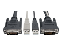 Bild von EATON TRIPPLITE DVI to USB-A Dual KVM Cable Kit - 2x Male/2x Male 1920 x 1200 1080p 60 Hz 10 ft. 3,05m