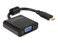 Bild von DELOCK Adapterkabel mini HDMI-C Stecker > VGA Buchse schwarz