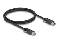 Bild von DELOCK USB 5 Gbps Kabel Typ-A Stecker zu Typ-A Stecker mit Schraubenabstand 19mm 1m schwarz