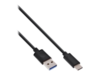 Bild von INLINE USB 3.1 Kabel Typ C Stecker an A Stecker schwarz 0.5m