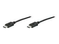 Bild von TECHLY DisplayPort 1.4 Anschlusskabel schwarz 0,5m 2x DisplayPort 20-poliger Stecker