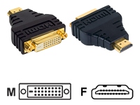 Bild von TECHLY Adapter HDMI Buchse auf DVI-D 24+1 Dual Link Stecker schwarz