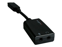 Bild von ROLINE Adapter USB Typ C - 2x 3,5mm Audio ST/BU 0,13m