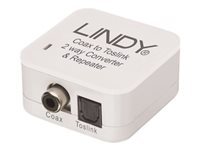 Bild von LINDY Audiokonverter und Extender SPDIF Digital: Toslink (optisch) - RCA Coax (Kupfer)