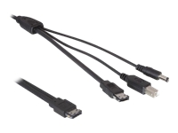 Bild von DELOCK Kabel eSATApd > eSATA/USB-B/DC-12V 1m