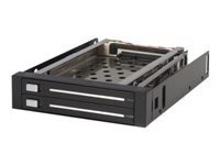 Bild von STARTECH.COM 3,5 Zoll SATA Wechselrahmen trägerlos - Mobiles Hot Swap Festplatten Speicher Rack für 2x 2,5 Zoll Festplatten