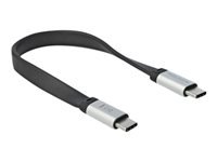 Bild von DELOCK USB 3.2 Gen 2 FPC Flachbandkabel USB Type-C zu USB Type-C 22cm PD 3 A E-Marker