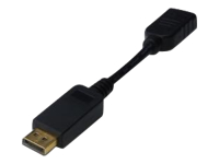 Bild von ASSMANN DisplayPort Adapterkabel DP - HDMI Typ A St/Bu 0,15m,m/Verriegelung DP 1.1a kompatibel CE sw
