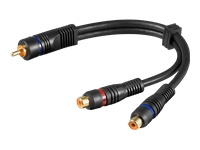 Bild von DELOCK Kabel 1 x Cinch Stecker > 2 x Cinch Buchse 20 cm OFC schwarz