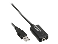 Bild von INLINE USB 2.0 Aktiv-Verlaengerung 5m InLine mit Signalverstaerkung / Repeater Stecker A an Buchse A 5m