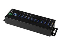 Bild von STARTECH.COM 10 Port Industrieller USB 3.0 Hub - ESD und Überspannungsschutz - DIN Tragschienen oder Oberflächen montierbar