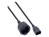 Bild von INLINE BULK 40er Netz Adapter Kabel Kaltgeraete C14 auf Schutzkontakt Buchse fuer USV 0,5m