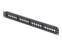 Bild von STARTECH.COM 24-Port 1HE Leeres Keystone Patchpanel mit Kabelmanagementleiste 48,26cm 19Zoll Rack Cat6 Patchfeld für RJ45-UTP Buchse