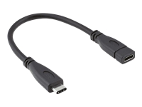 Bild von ROLINE USB 3.1 Typ C Kabel C C ST BU schwarz 0,15 m 5,90Zoll