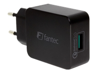 Bild von FANTEC QC3-A11 Quick Charge 3.0, 18W fuer Qi-faehige Geraete  Anschluessel: 1x USB 1x USB QC3.0 Farbe: schwarz