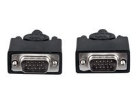 Bild von MANHATTAN SVGA Monitorkabel HD15 Stecker auf HD15 Stecker 15 m schwarz im Polybag