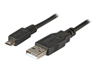 Bild von EFB USB2.0 Anschlusskabel Typ A Stecker auf Typ Micro B Stecker 5 polig Classic Schwarz 1m