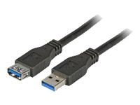 Bild von EFB USB3.0 Verlaengerungskabel  Typ A Stecker auf Typ A Buchse Schwarz 1,8m