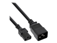 Bild von INLINE Netz Adapterkabel IEC-60320 C20 auf C13 max. 10A schwarz 2m
