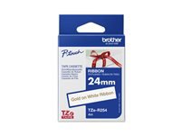 BROTHER P-Touch 24mm pink/gold ribbon tape
