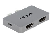 Bild von DELOCK Dual HDMI Adapter mit 4K 60Hz und PD 3.0 für MacBook