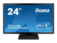 Bild von IIYAMA T2452MSC-B1 60,96cm 24Zoll IPS FHD PCAP 10P Touch Flat Bezel Free Glass 360cd/m2 HDMI DP USB HUB 2x3.0 Speakers Webcam