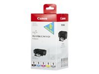 Bild von CANON PGI-9 PBK, C, M, Y, GY Tinte schwarz und vier Farben Standardkapazität combopack blister mit Alarm