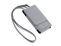 Bild von GIGASET GX6/GX4/GS5 Tasche grau mit abnehmbaren Umhängeband und Gürtelclip