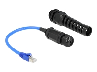 Bild von DELOCK Kabel RJ45 Stecker zu RJ45 Buchse Cat.6 wasserdicht mit Kabelverschraubung und Knickschutztülle