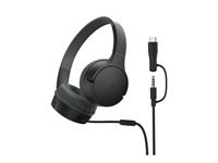 BELKIN SoundForm Mini Wired On-Ear Headphones USB-C & 3.5mm Black