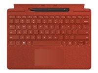 Bild von MS Surface Pro8 TypeCover + Pen Bundle MohnRot Französisch