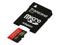 Bild von TRANSCEND Ultimate 32GB microSDHC UHS-I Class10 90MB/s MLC inkl. Adapter