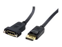 Bild von STARTECH.COM 3ft 1m Panel Mount DisplayPort Cable - 4K x 2K - DisplayPort 1.2 Extension Cable Male to Female - DP Video Extender