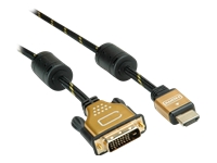 Bild von ROLINE GOLD Monitorkabel DVI HDMI ST ST 24plus1 dual link 2,0 m Retail Blister