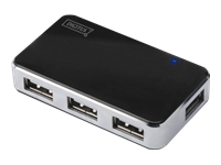 Bild von DIGITUS USB2.0 Hub 4-port 4xUSB A Buchse 1xUSB B mini Buchse inkl. Netzteil und USB Anschlusskabel