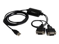 Bild von STARTECH.COM 2 Port FTDI USB auf Seriell RS232 Adapter - USB zu RS-232 Adapterkabel / Konverter