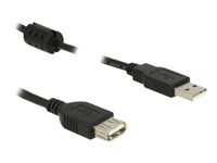 Bild von DELOCK Kabel USB 2.0 A Stecker > USB 2.0 A Buchse Verlängerung 0,5m schwarz