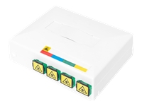 Bild von DIGITUS DN-931094 FTTH enclosure with 4x SC APC SX adapter surface and DIN-rail mount