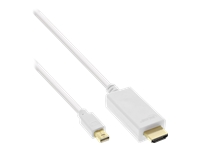 Bild von INLINE Mini DisplayPort zu HDMI Konverter Kabel mit Audio 4K/60Hz weiss 2m