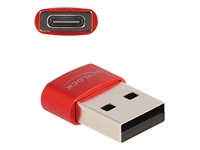 Bild von DELOCK USB 2.0 Adapter USB Typ-A Stecker zu USB Type-C Buchse rot