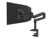 Bild von ERGOTRON LX dual direkt Tischhalterung Schwarz matt bis 63,5cm 25Zoll 0,9-5kg pro Display belastbar 33 cm anheben VESA 75x75