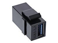 Bild von INLINE USB 3.0 Keystone Snap-In Einsatz USB-A Buchse Buchse schwarz