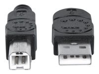 Bild von MANHATTAN USB 2.0 B Anschlusskabel 1m Typ A Stecker - Typ B Stecker 480 Mbps schwarz