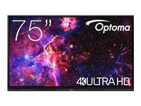 OPTOMA 3753RK ENI 75p - 4K UHD 3840x2160 multitouch 40pts android/50pts Win - 450cd/m2 8Go/64Go 6ms haut-parleurs