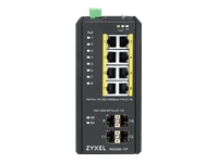 Bild von ZYXEL RGS200-12P, 12 Port managed PoE Switch, 240 Watt PoE, DIN Rail, IP30, 12-58V DC