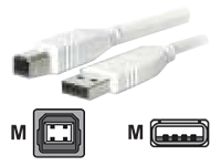 Bild von EFB USB2.0 Anschlusskabel Typ A Stecker auf Typ B Stecker Classic Grau 0,5m