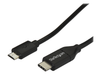 Bild von STARTECH.COM 2m USB-C Micro-B Kabel - USB 2.0 - USB-C auf Micro USB Ladekabel - Thunderbolt 3 kompatibel