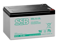 SSB SBL 12-12L SSB Akumulator 12V/12Ah T2 żywotnoć 10-12 lat - faston 6,3 mm