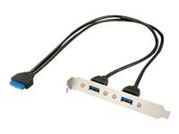 Bild von LINDY USB 3.0 Slotblech-Adapter. 2xUSB 3.0 Typ A an 20 pol. IDC