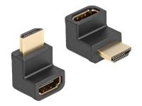 Bild von DELOCK High Speed HDMI with Ethernet Adapter Stecker zu Buchse gewinkelt 8K 60 Hz schwarz